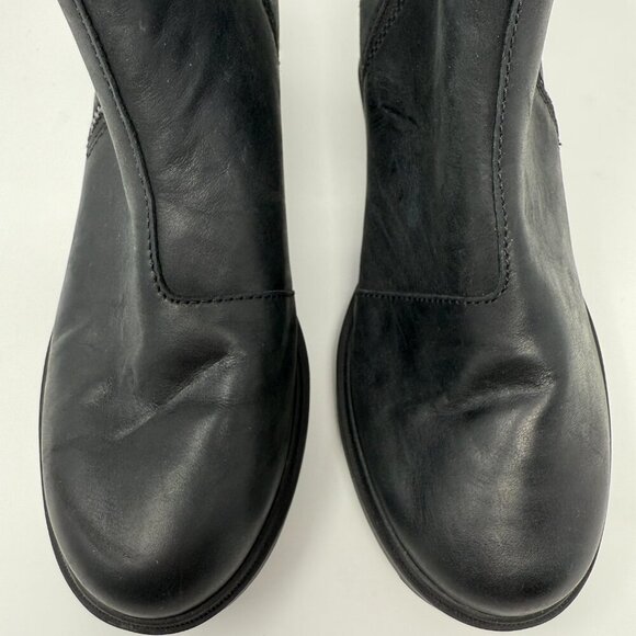 Sorel Evie II Zip Waterproof Leather Ankle Bootie Womens 9 Black Wedges City NWT - Picture 5 of 16